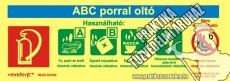 TK01 – ABC powder extinguisher Photoluminescent, 2 mm thick, plastic board, 240 x 85 mm