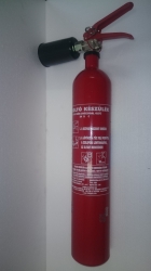 2222 – 2 kg carbondioxide extinguishers, Used, Screened carbondioxide extinguishers