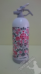 0113Ó- Ogniochron Folk pattern, Design 1 kg powder extinguisher ABC powderextinguisher