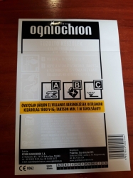 0139 - Ogniochron 6 kg 43A porral oltó tűzoltó készülékhez matrica, porraloltó tűzoltó készülékhez