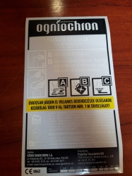 0160-Ogniochron 4 kg powder extinguisher label, powderextinguisher, fire extinguisher